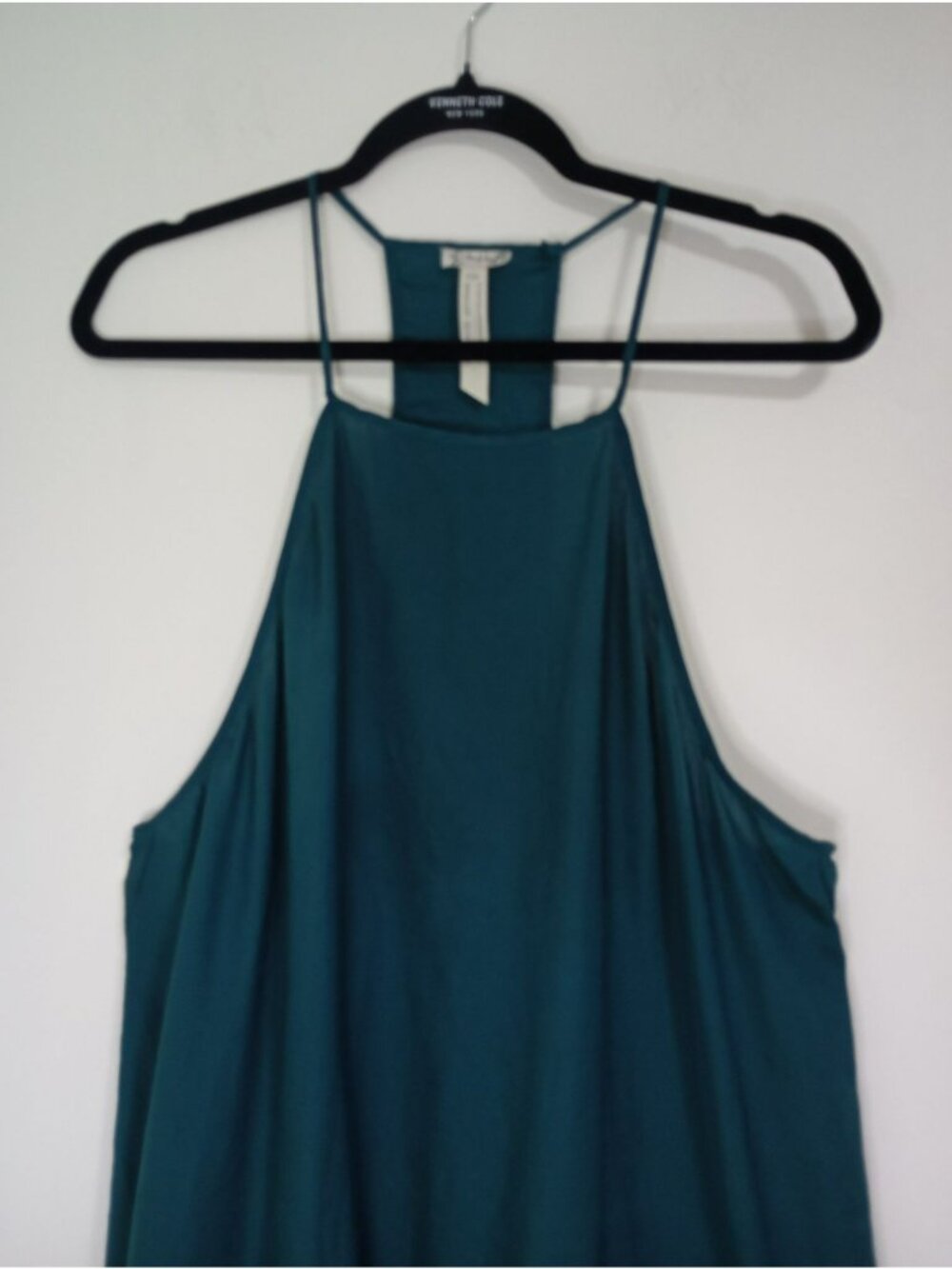 Free People Intimately Teal Strappy Ruffle Mini Dress Sleeveless Size M - Picture 3 of 9